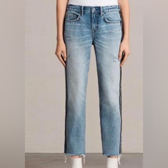 All Saints Denim Boys Stripe Jeans - Picture 2 of 5